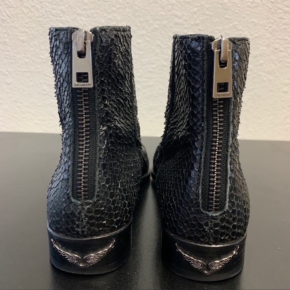 Zadig & Voltaire snake skin ankle boots size 6 - Picture 4 of 11